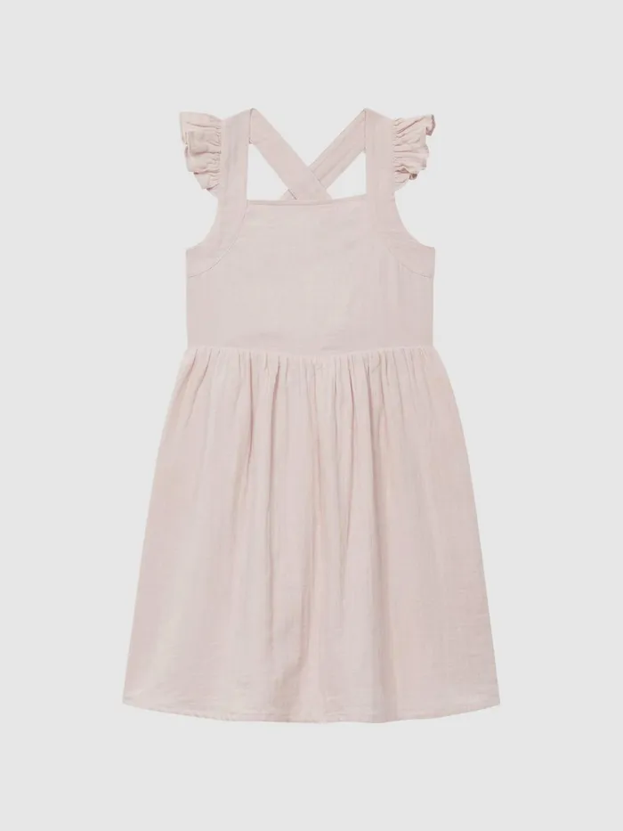 Reiss Dresses and Jumpsuits Cerys Cotton Cross Back Dress Pink 8211 Children