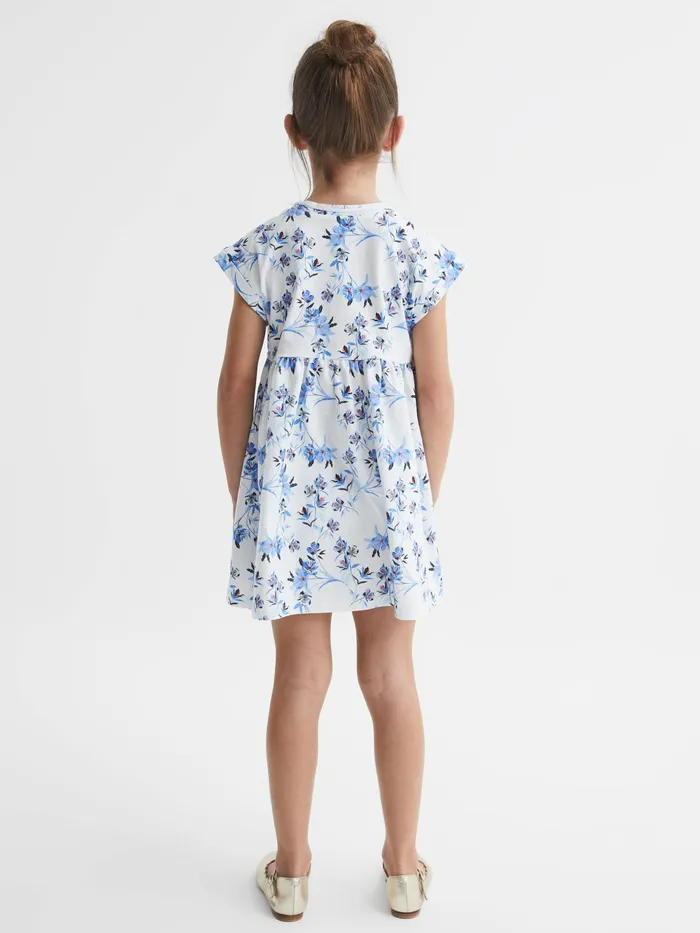 Reiss Dresses and Jumpsuits Dahlia Floral Print Jersey Dress Blue Print 8211 Children
