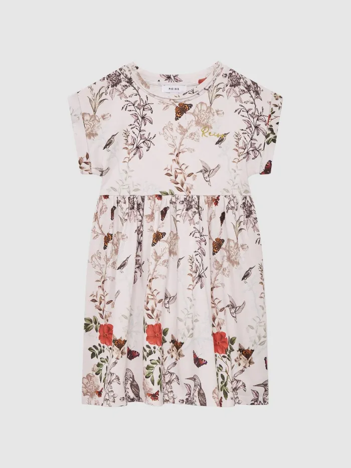 Reiss Dresses and Jumpsuits Dahlia Floral Print Jersey Dress Pale Pink 8211 Children