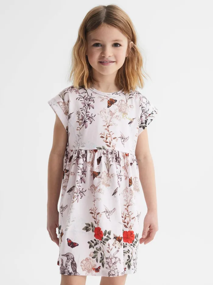 Reiss Dresses and Jumpsuits Dahlia Floral Print Jersey Dress Pale Pink 8211 Children