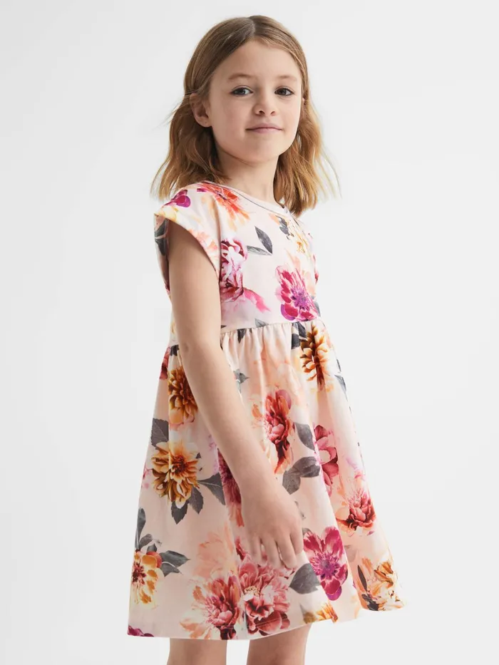 Reiss Dresses and Jumpsuits Dahlia Floral Print Jersey Dress Pink 8211 Children