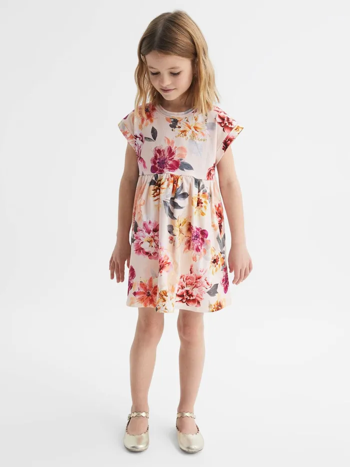 Reiss Dresses and Jumpsuits Dahlia Floral Print Jersey Dress Pink 8211 Children