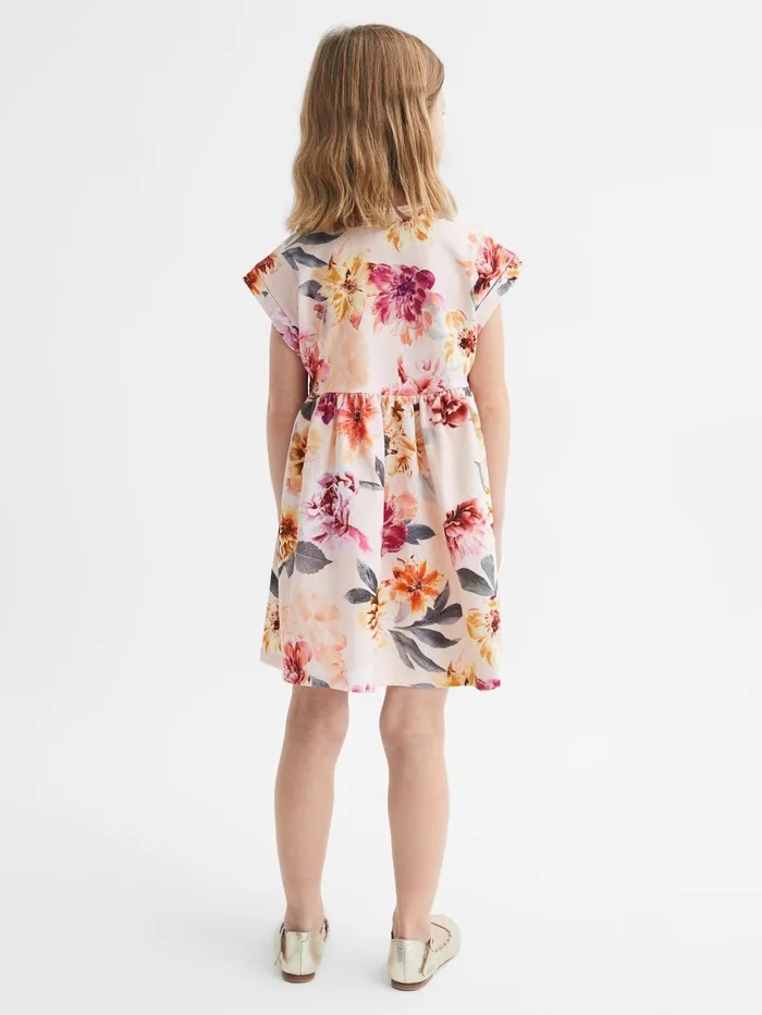 Reiss Dresses and Jumpsuits Dahlia Floral Print Jersey Dress Pink 8211 Children