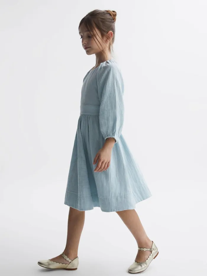 Reiss Dresses and Jumpsuits Hannah Cotton Bow Back Dress Blue 8211 Children