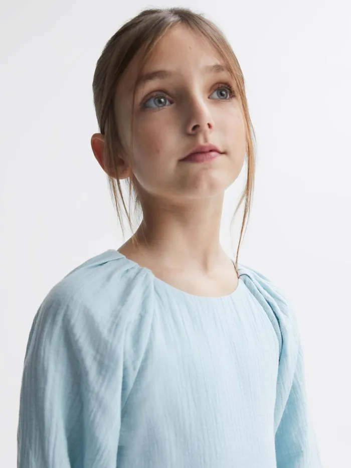 Reiss Dresses and Jumpsuits Hannah Cotton Bow Back Dress Blue 8211 Children