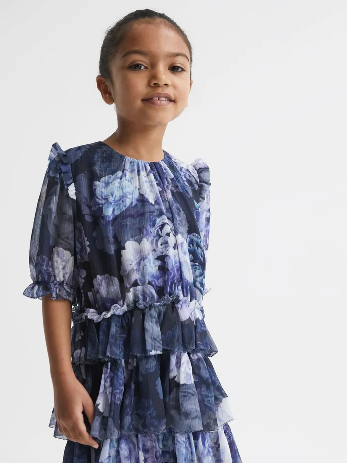 Reiss Dresses and Jumpsuits Henrietta Printed Tiered Dress Blue Print 8211 Children Reiss Dresses and Jumpsuits Henrietta Printed Tiered Dress Blue Print 8211 Children