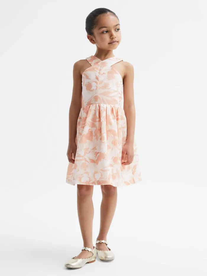 Reiss Dresses and Jumpsuits Lottie Floral Print Halter Neck Dress Pink Print 8211 Children