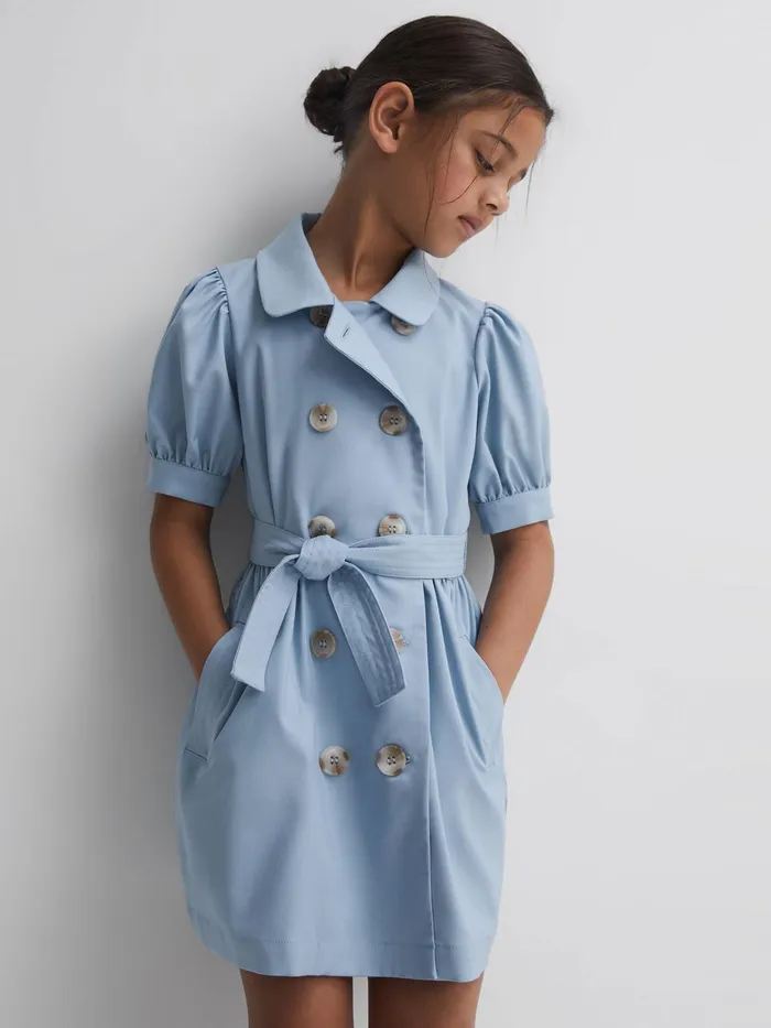 Reiss Dresses and Jumpsuits Naomi Puff Sleeve Belted Dress Blue 8211 Children Reiss Dresses and Jumpsuits Naomi Puff Sleeve Belted Dress Blue 8211 Children
