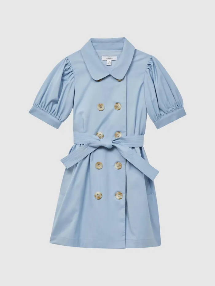 Reiss Dresses and Jumpsuits Naomi Puff Sleeve Belted Dress Blue 8211 Children