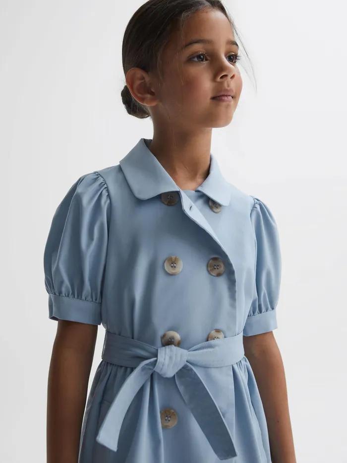 Reiss Dresses and Jumpsuits Naomi Puff Sleeve Belted Dress Blue 8211 Children