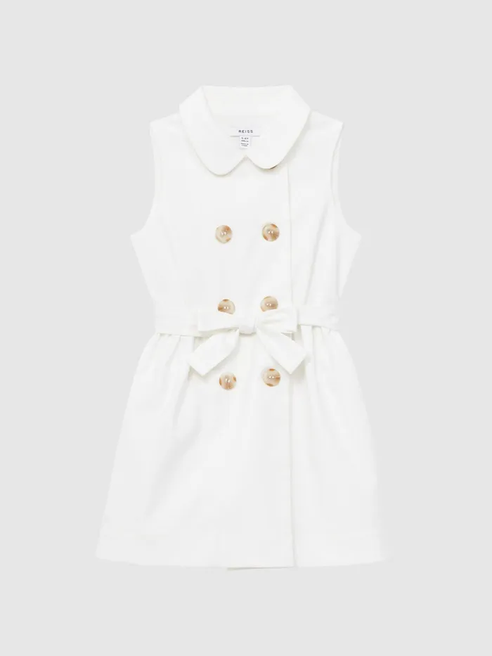 Reiss Dresses and Jumpsuits Natalie Sleeveless Belted Dress White 8211 Children