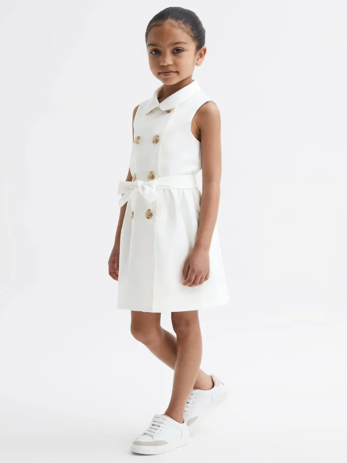 Reiss Dresses and Jumpsuits Natalie Sleeveless Belted Dress White 8211 Children