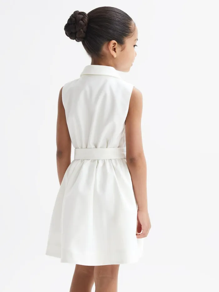 Reiss Dresses and Jumpsuits Natalie Sleeveless Belted Dress White 8211 Children