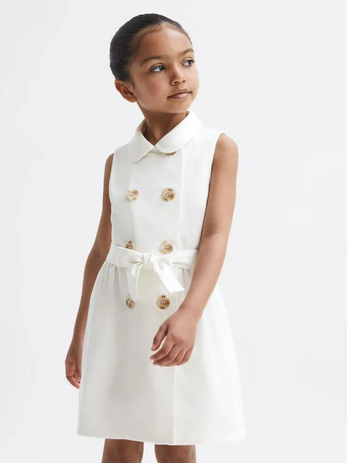 Reiss Dresses and Jumpsuits Natalie Sleeveless Belted Dress White 8211 Children
