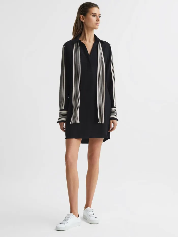 Reiss Dresses Ellie Side Stripe Mini Dress Black 8211 Women