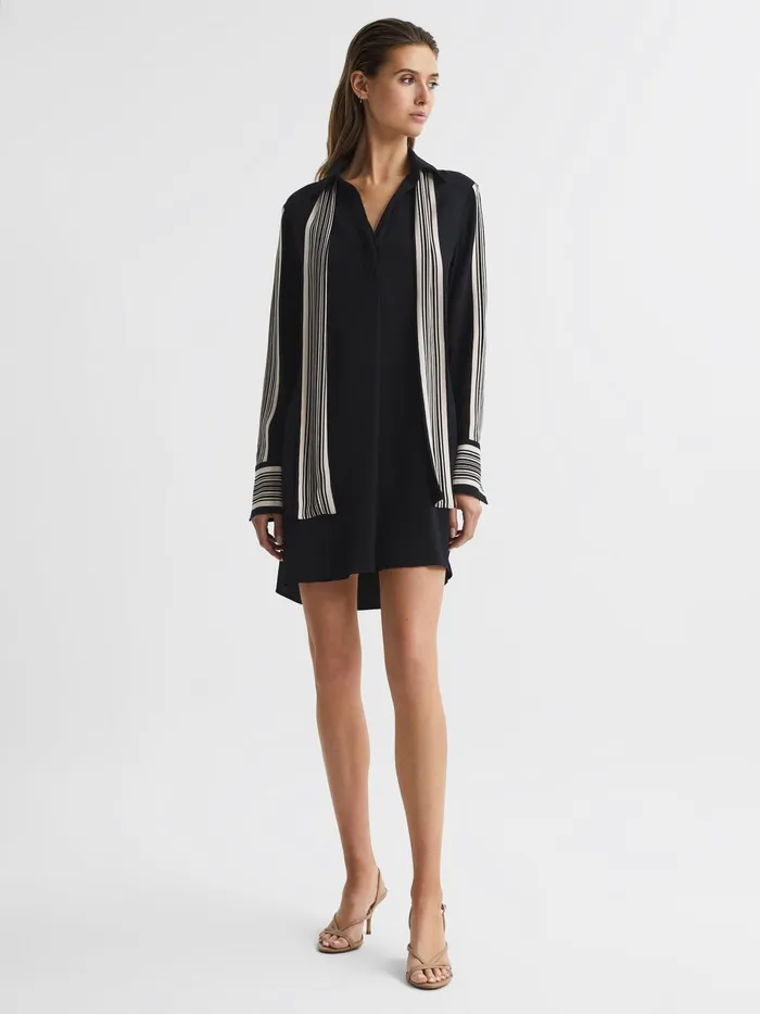 Reiss Dresses Ellie Side Stripe Mini Dress Black 8211 Women