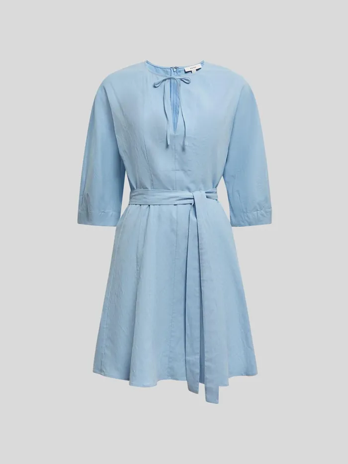 Reiss Dresses Freida Relaxed Fit SelfTie Mini Dress Blue 8211 Women