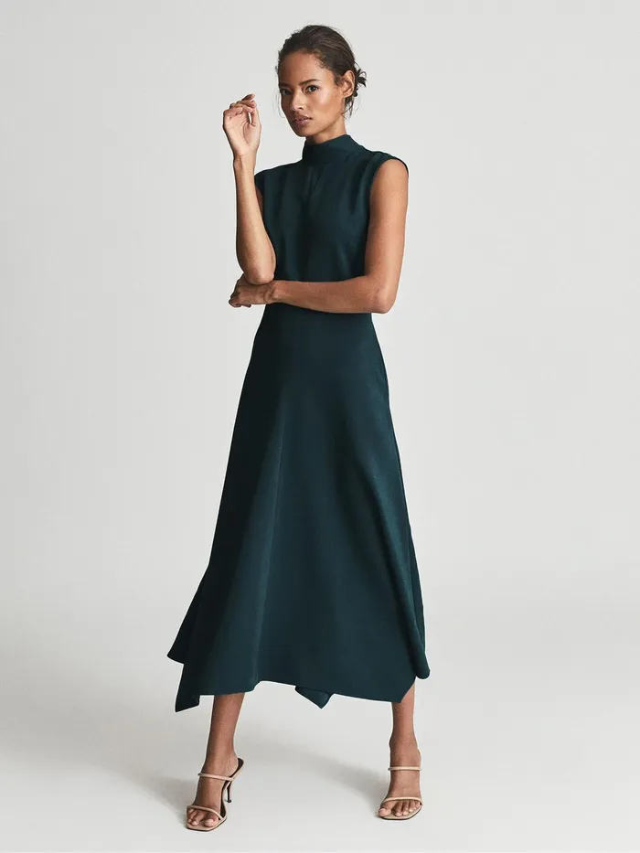 Reiss Dresses Livvy Open Back Midi Dress Bright Pink 8211 Women