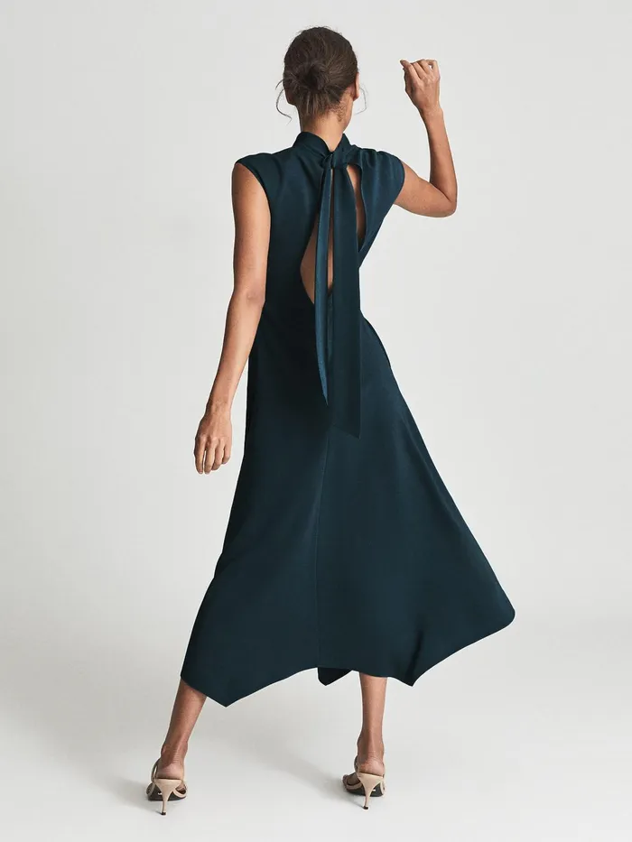 Reiss Dresses Livvy Open Back Midi Dress Bright Pink 8211 Women
