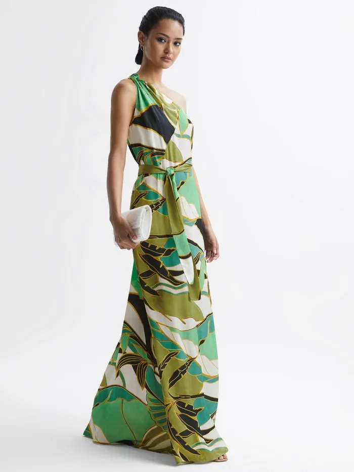 Reiss Dresses Tina Jungle Print Maxi Dress Green 8211 Women