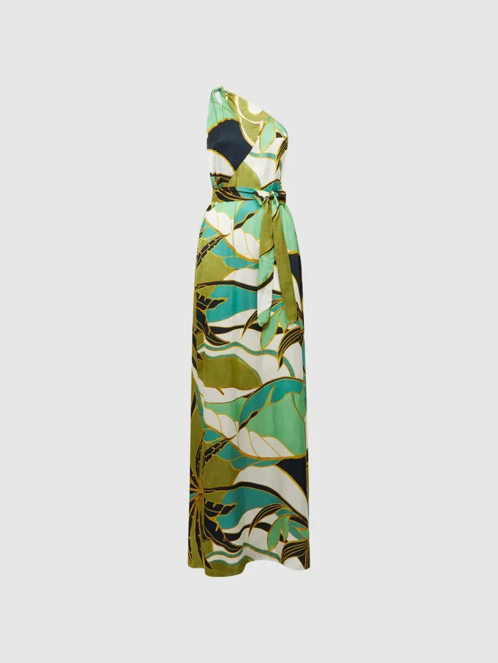 Reiss Dresses Tina Jungle Print Maxi Dress Green 8211 Women