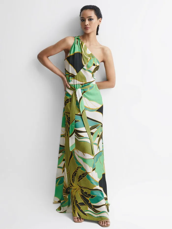 Reiss Dresses Tina Jungle Print Maxi Dress Green 8211 Women