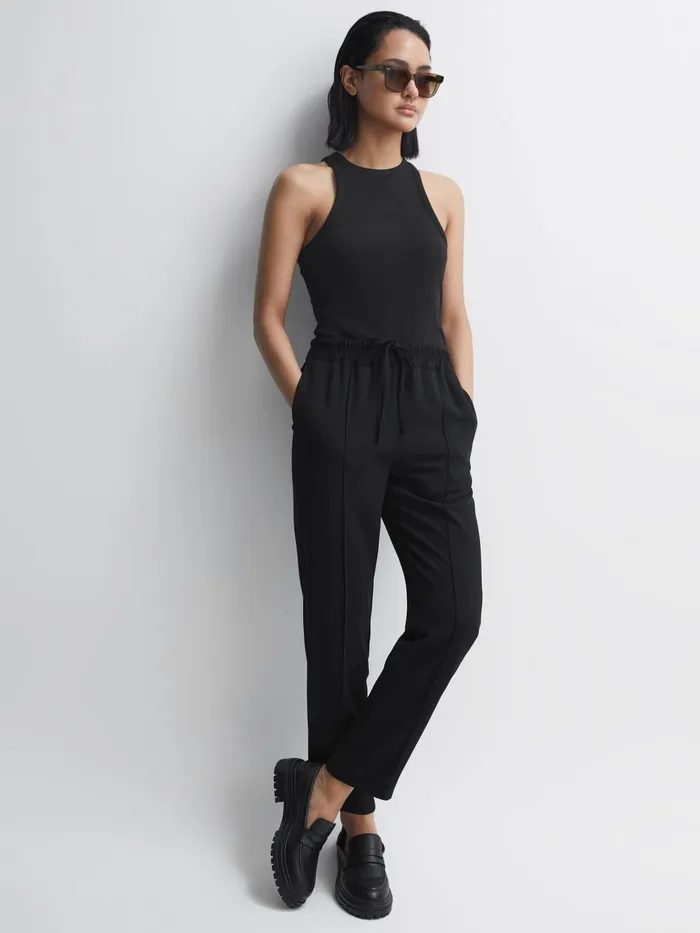 Reiss Flats Adele Leather Chunky Cleated Loafers Black 8211 Women