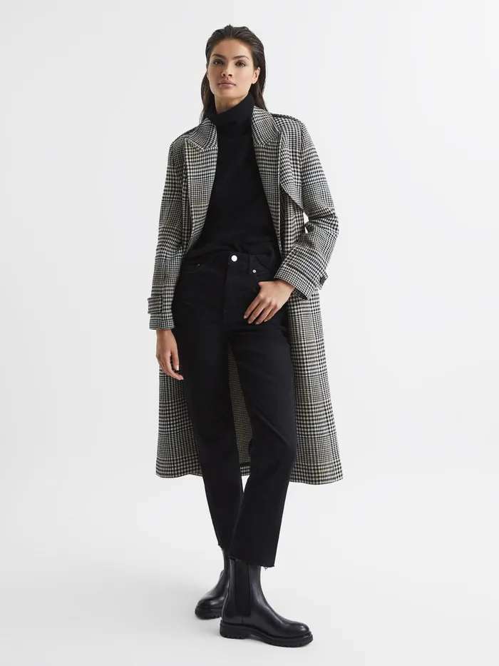 Reiss Flats Thea Boots Leather Pull On Chelsea Boots Black 8211 Women