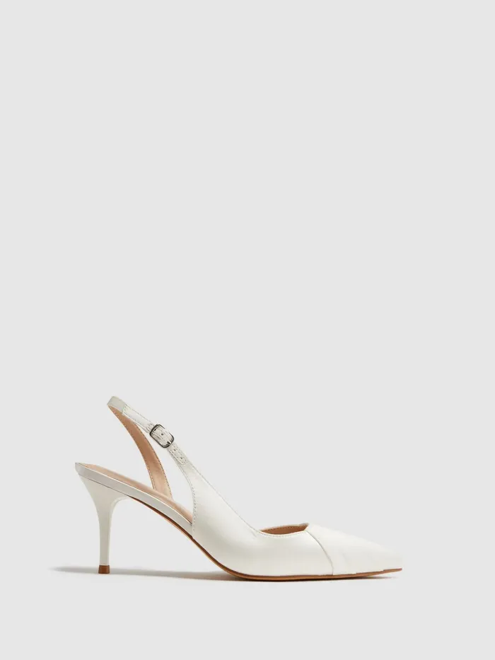 Reiss Heels Cecily Pointed Court Shoes Off White 8211 Women