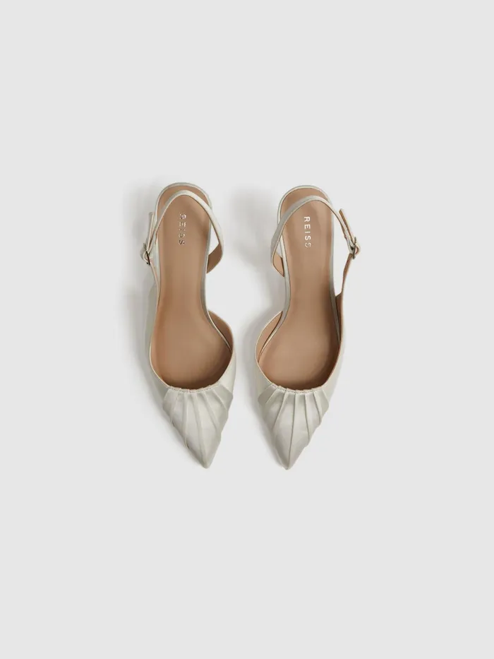 Reiss Heels Cecily Pointed Court Shoes Off White 8211 Women