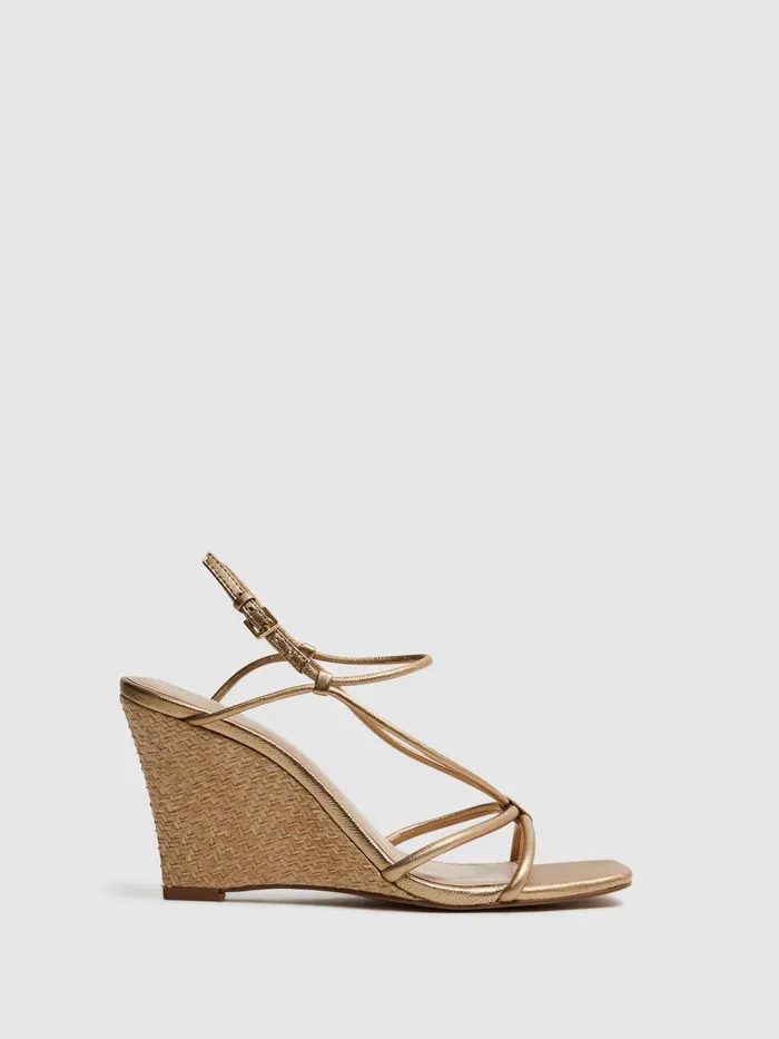 Reiss Heels Daisey Strappy Wedge Heels Black 8211 Women