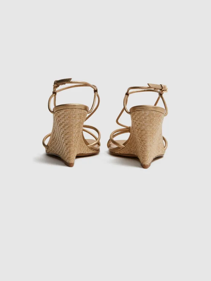 Reiss Heels Daisey Strappy Wedge Heels Black 8211 Women