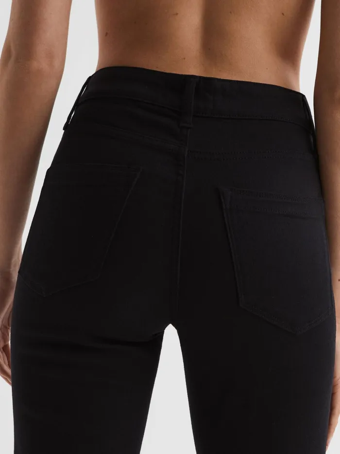 Reiss Jeans Beau High Rise Skinny Flared Jeans Black 8211 Women