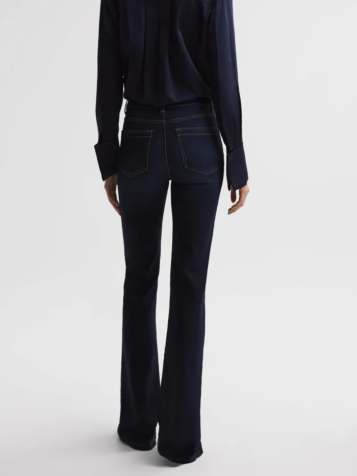 Reiss Jeans Beau High Rise Skinny Flared Jeans Dark Indigo 8211 Women