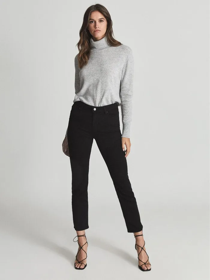 Reiss Jeans Cindy Paige High Rise Slim Fit Jeans Black 8211 Women
