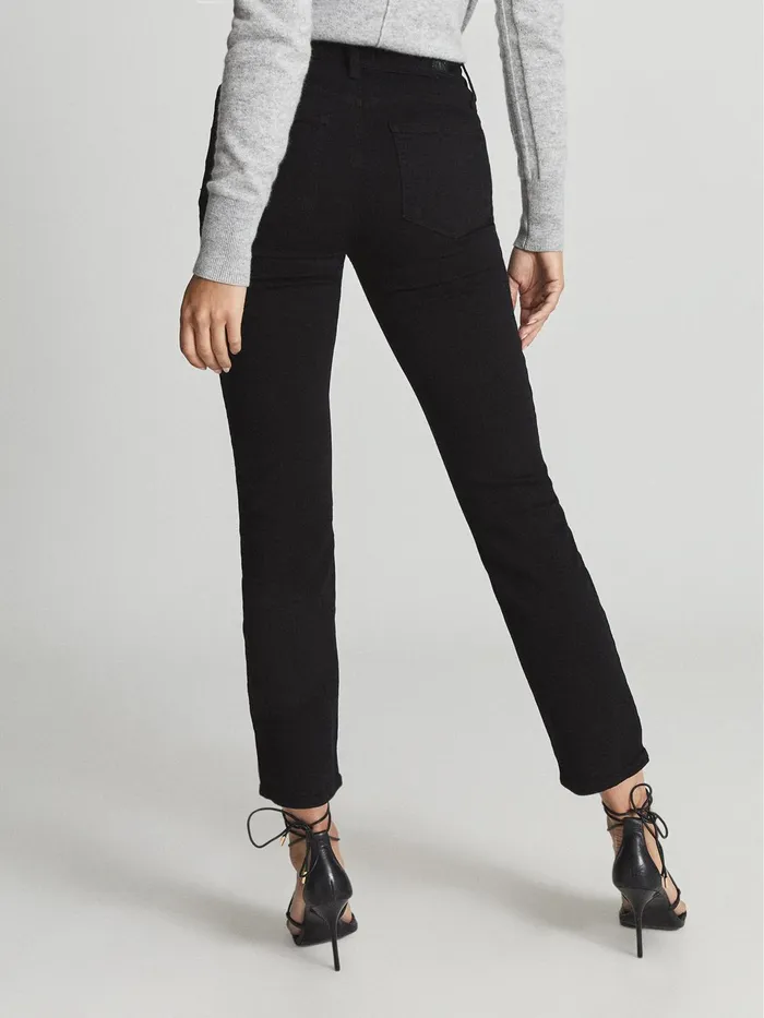Reiss Jeans Cindy Paige High Rise Slim Fit Jeans Black 8211 Women