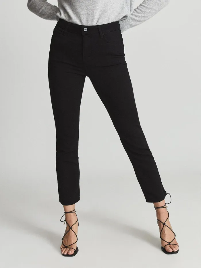 Reiss Jeans Cindy Paige High Rise Slim Fit Jeans Black 8211 Women
