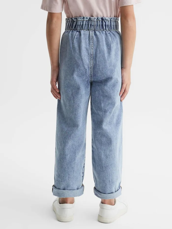 Reiss Jeans Elodie High Rise Washed Jeans Blue 8211 Children