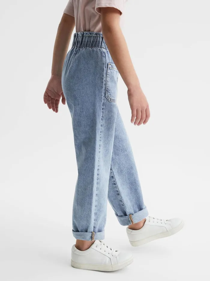 Reiss Jeans Elodie High Rise Washed Jeans Blue 8211 Children