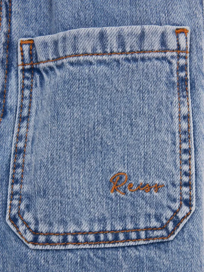 Reiss Jeans Elodie High Rise Washed Jeans Blue 8211 Children