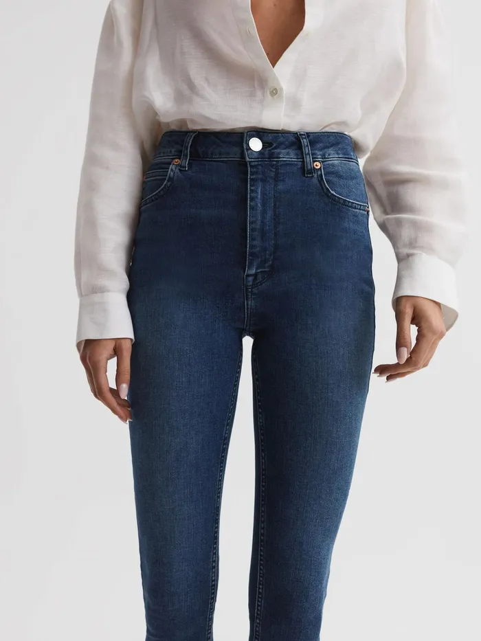 Reiss Jeans Garcia Contour High Rise Skinny Jeans Ink 8211 Women