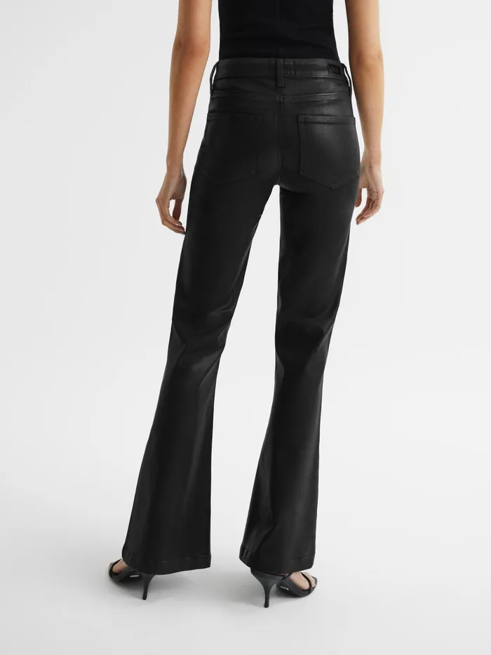 Reiss Jeans Genevieve Paige Flared Coated Jeans Black 8211 Women