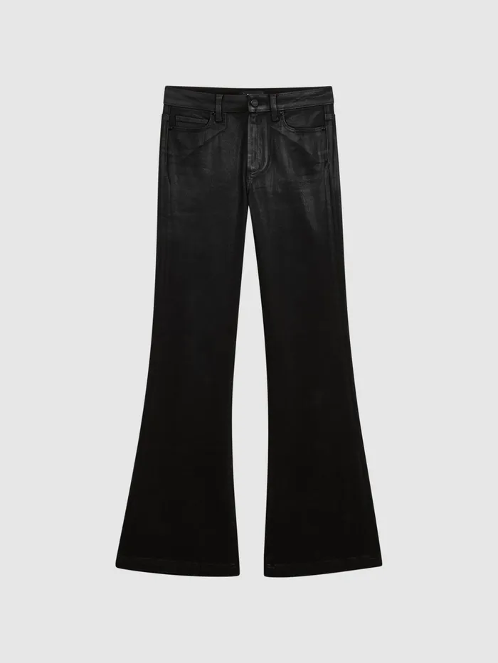 Reiss Jeans Genevieve Paige Flared Coated Jeans Black 8211 Women
