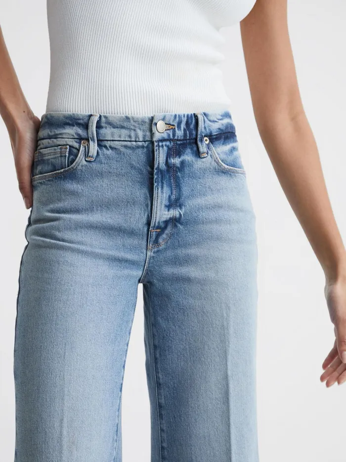 Reiss Jeans Good American Palazzo Jeans Mid Blue 8211 Women