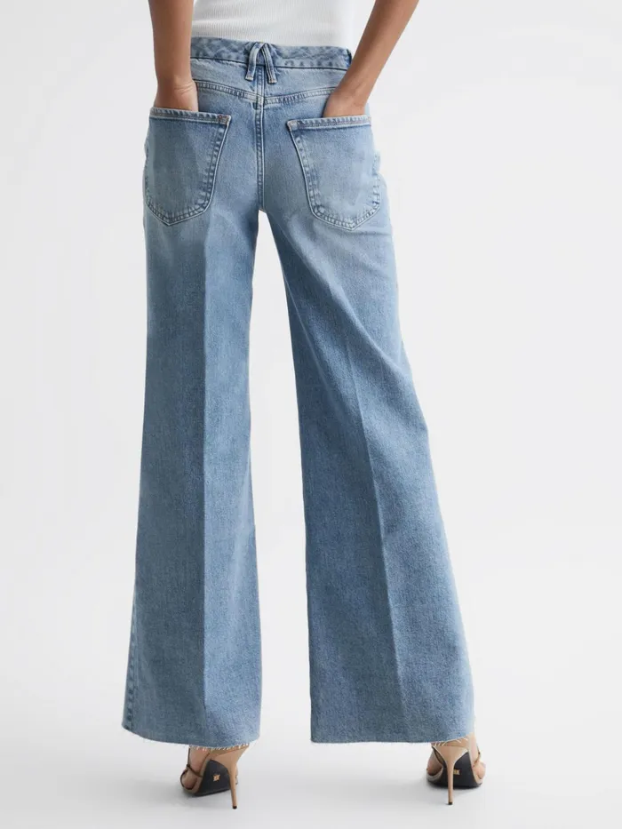 Reiss Jeans Good American Palazzo Jeans Mid Blue 8211 Women