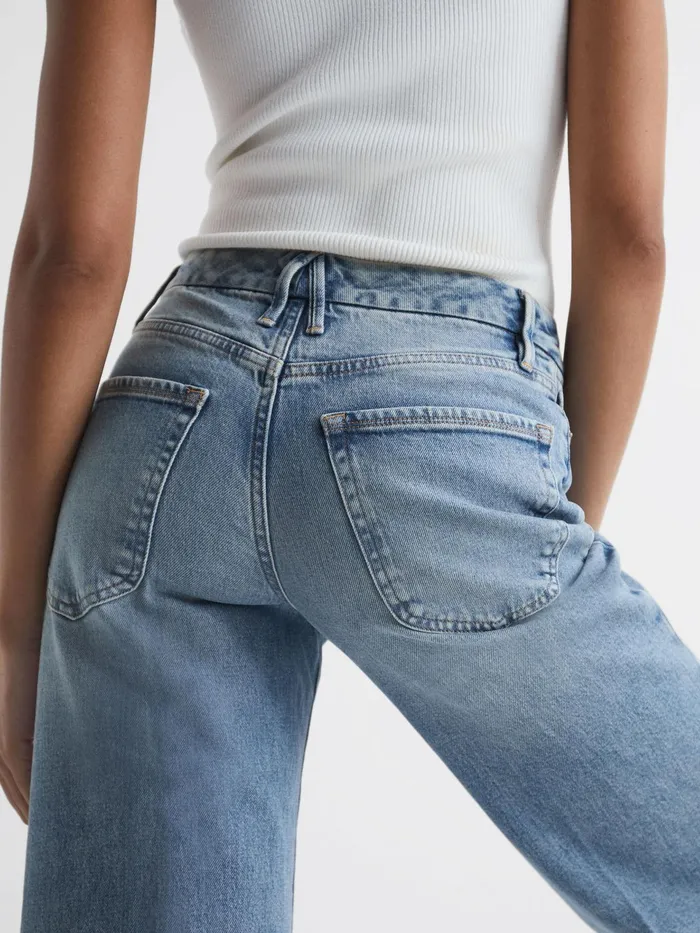 Reiss Jeans Good American Palazzo Jeans Mid Blue 8211 Women