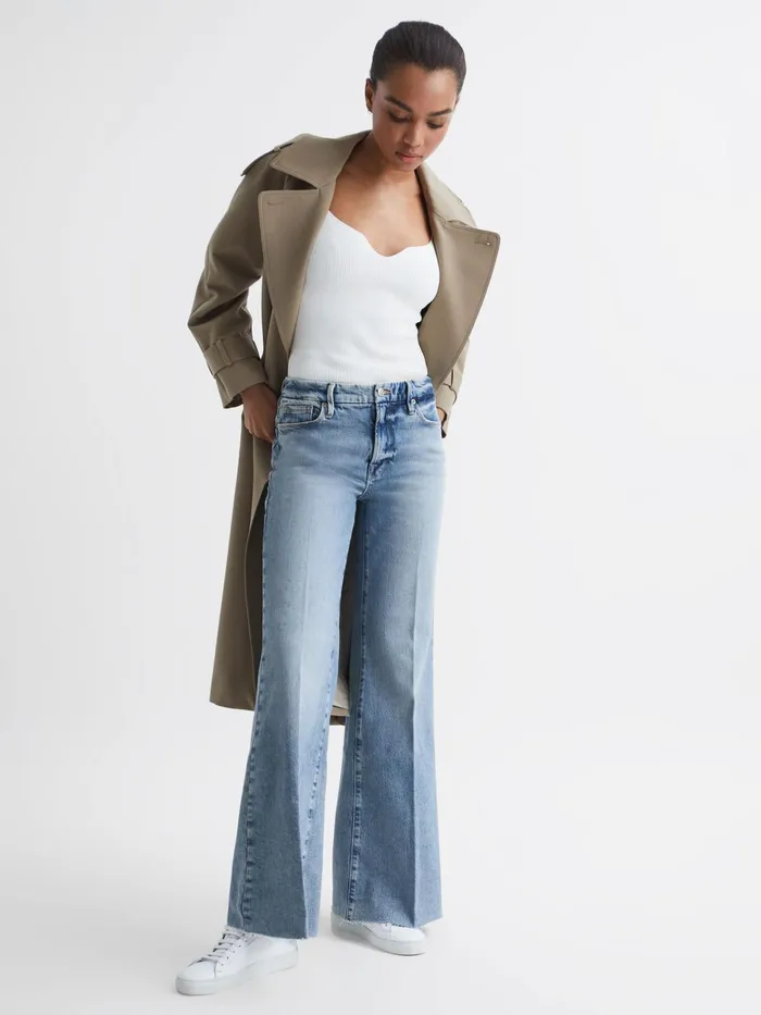 Reiss Jeans Good American Palazzo Jeans Mid Blue 8211 Women