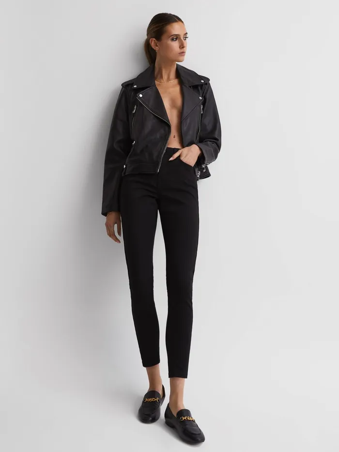 Reiss Jeans Lux Mid Rise Skinny Jeans Black 8211 Women