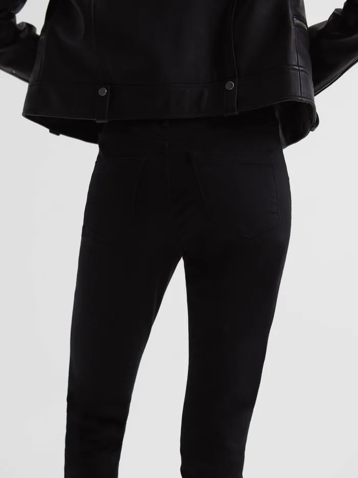 Reiss Jeans Lux Mid Rise Skinny Jeans Black 8211 Women
