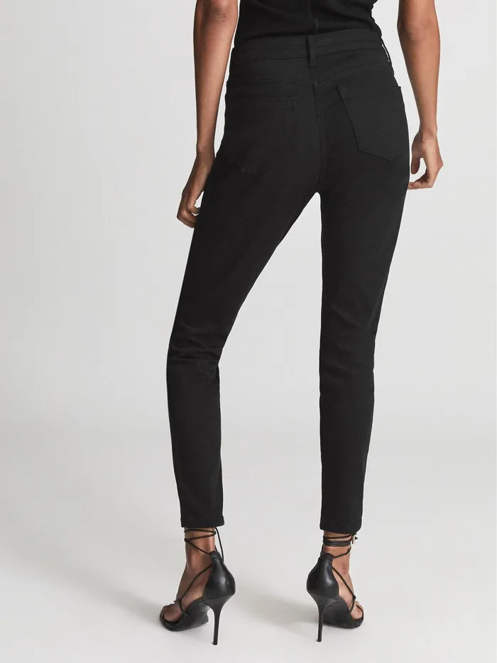 Reiss Jeans Lux Mid Rise Skinny Jeans Black 8211 Women